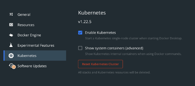 Enabling Kuberenetes In Docker Desktop